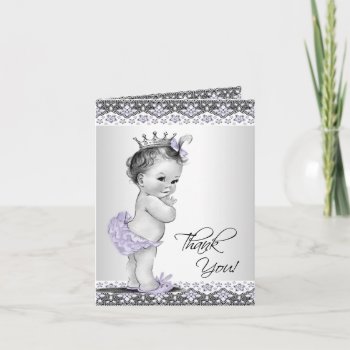 Purple Princess Baby Shower Thank You by The_Vintage_Boutique at Zazzle