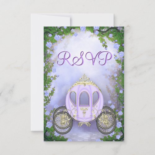 Purple Princess Carriage Enchanted RSVP