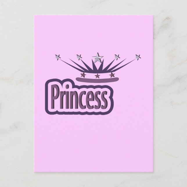 Purple Princess Crown Postcard (Front)