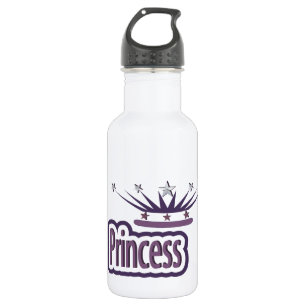 Purple Princess Crown Water Bottle