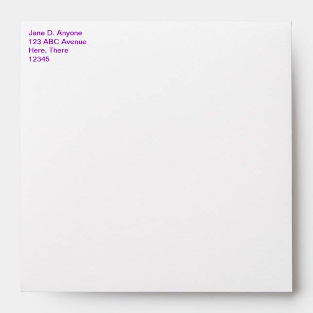Purple Princess Envelope (Front)
