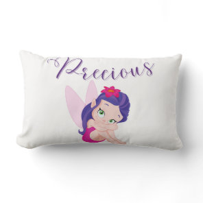 Purple Princess Fairy Lumbar Pillow