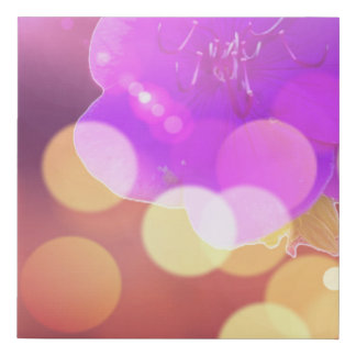 Purple Princess Flower with Dreamy Bokeh and Lens Faux Canvas Print