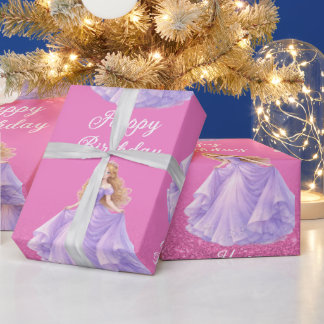 Purple Princess Wrapping Paper