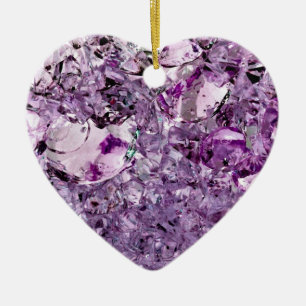 Purple Prismatic Ceramic Ornament