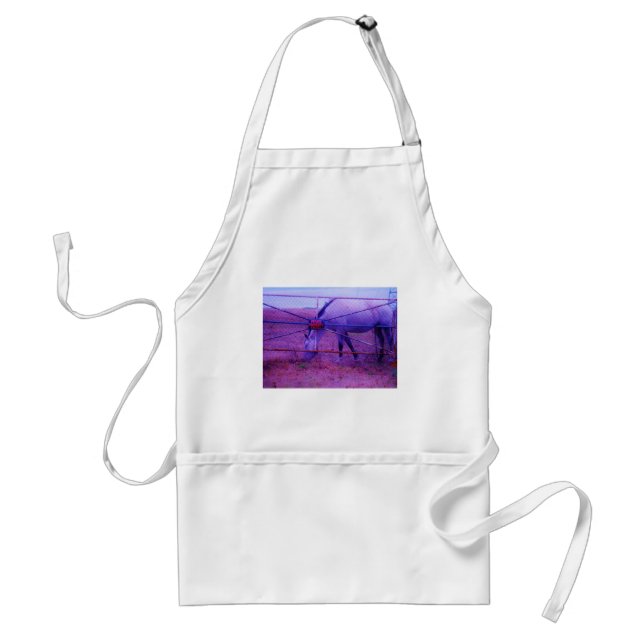 Purple Private Property Horse Adult Apron (Front)
