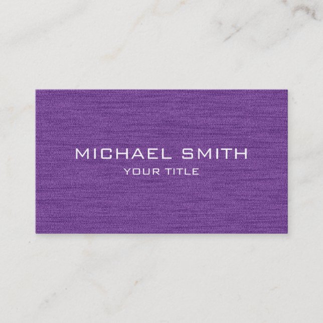 Purple Professional Business Card (Front)