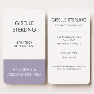Purple Professional Business Card