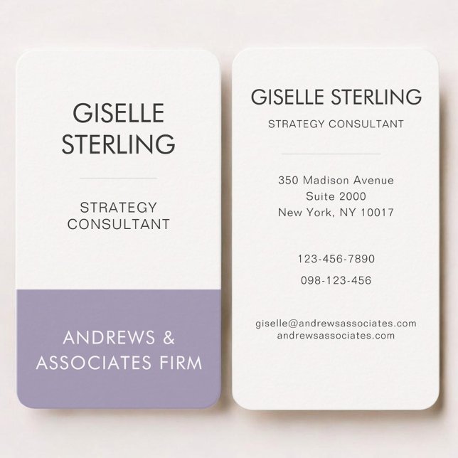 Purple Professional Business Card (Creator Uploaded)