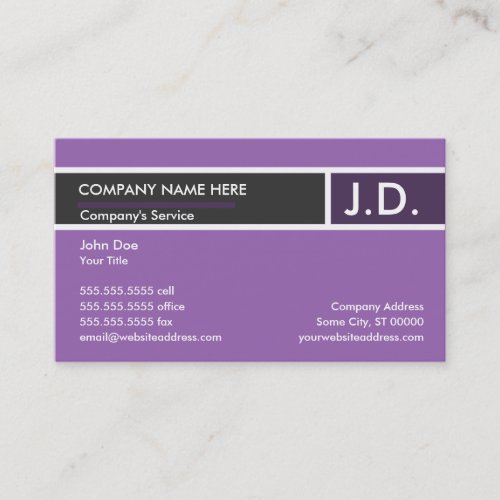 purple professional business card templates