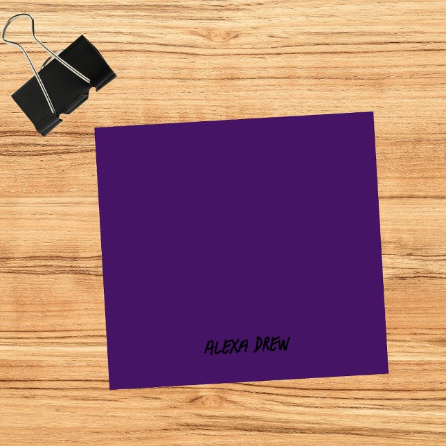 Purple Professional Minimalist Black Script Post-it Notes (Creator Uploaded)