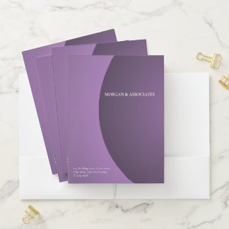 Purple Professional Pocket Folder