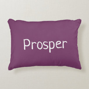 Purple Prosper Affirmation Accent Pillow