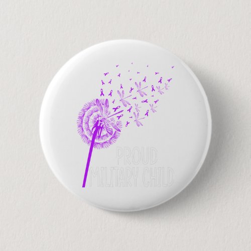 Purple Proud Military Child Military Children Button