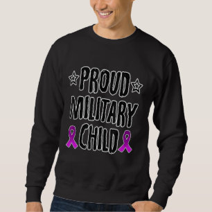 Purple Proud Military Child  Military Children Mon Sweatshirt