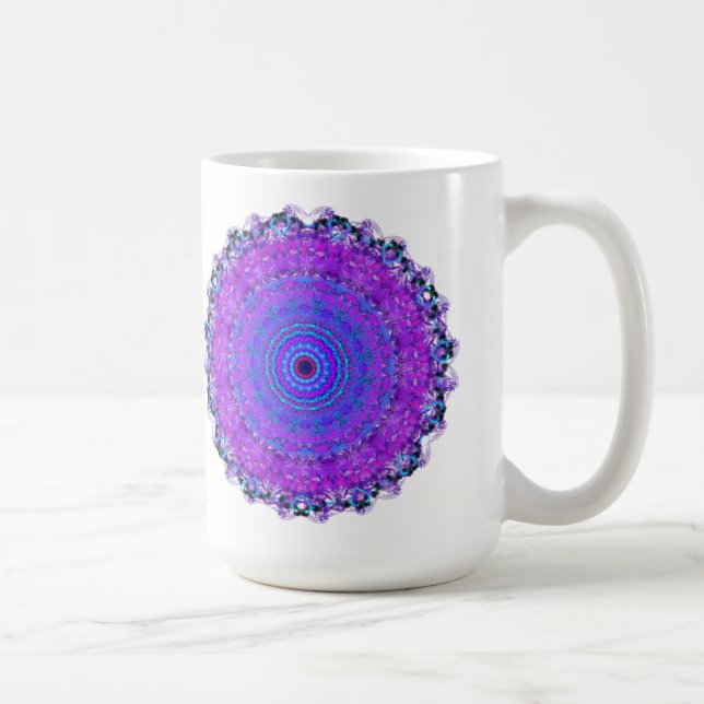Purple Psyche Mandala kaleidoscope mug (Right)