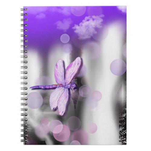 Purple Psychedelic Dragonfly Falls Journal