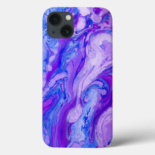 purple psychedelic liquid iPhone 13 case