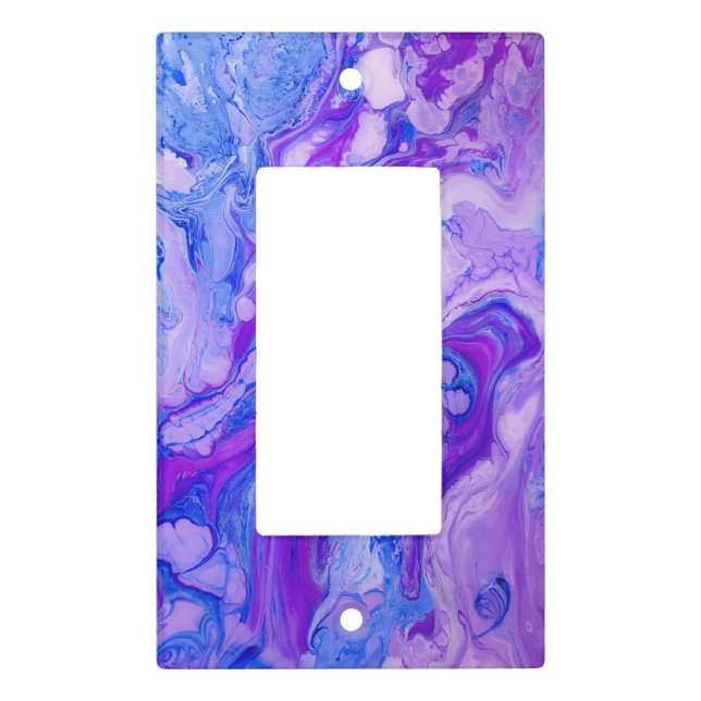 purple psychedelic liquid light switch cover (Front)