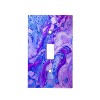 purple psychedelic liquid light switch cover