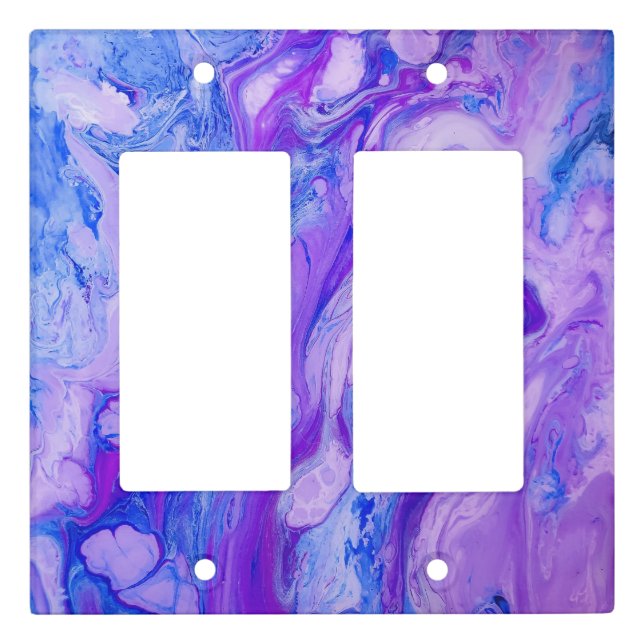 purple psychedelic liquid light switch cover (Front)