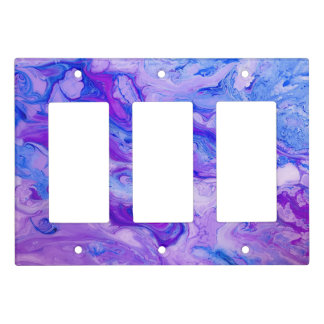 purple psychedelic liquid light switch cover
