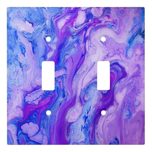 purple psychedelic liquid light switch cover