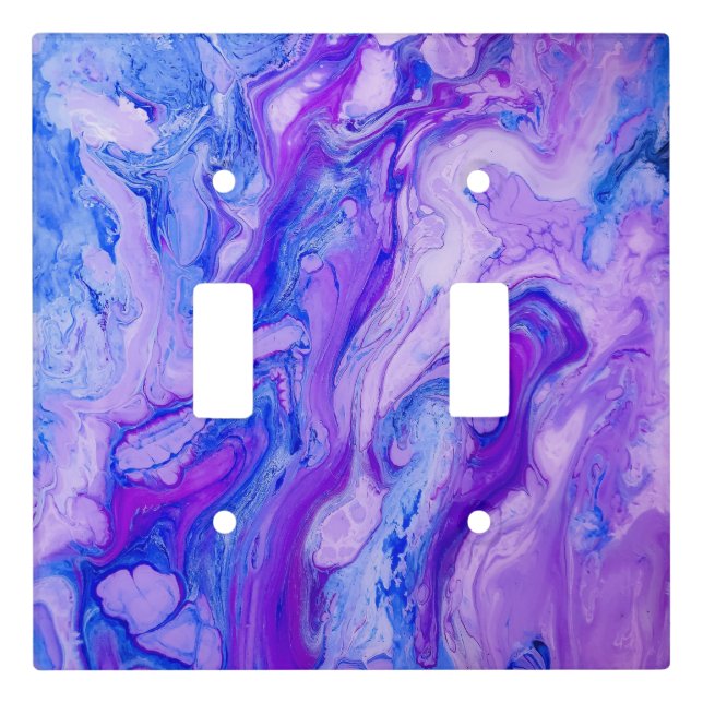 purple psychedelic liquid light switch cover (Front)