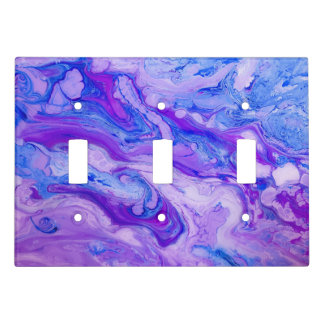 purple psychedelic liquid light switch cover