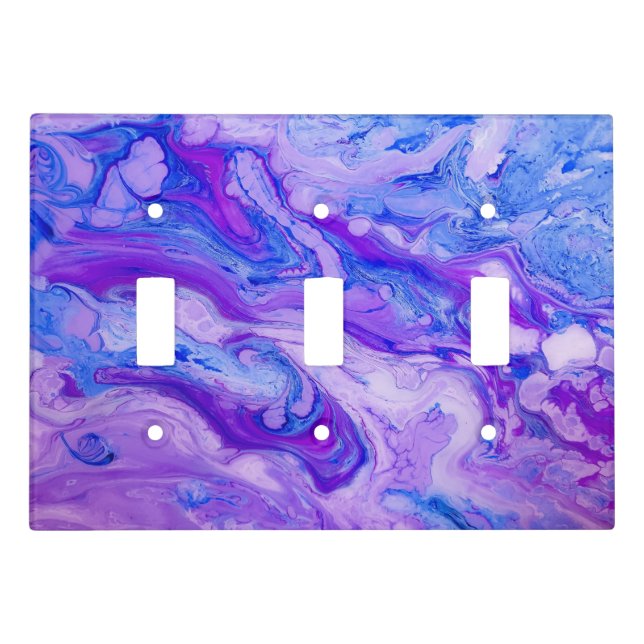 purple psychedelic liquid light switch cover (Front)