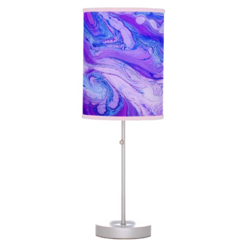 purple psychedelic liquid table lamp