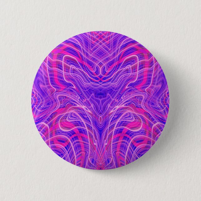 Purple psychedelic pattern button (Front)