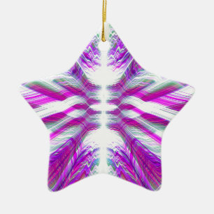 Purple psychedelic pattern ceramic ornament