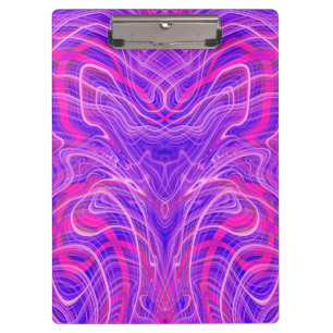 Purple psychedelic pattern clipboard