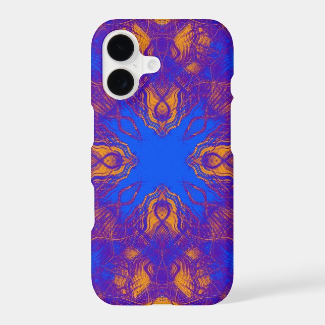 Purple psychedelic pattern iphone case (Back)