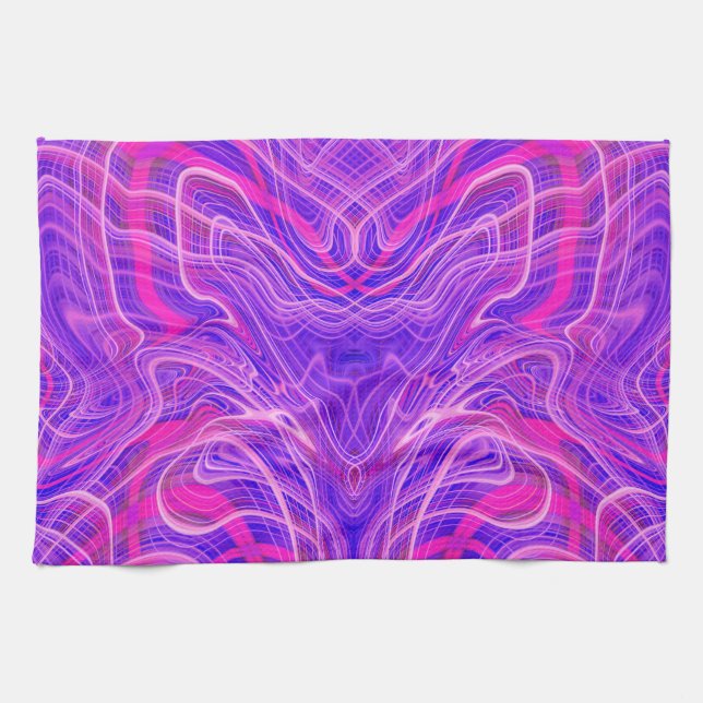 Purple psychedelic pattern towel (Horizontal)