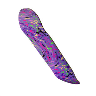 Purple Psychedelic Swirl Skateboard