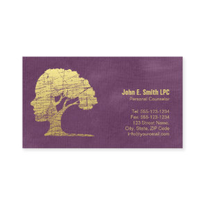 Purple Psychologist Personal Counselor Appointment Card