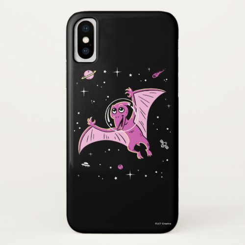 Purple Pterodactyl Dinos In Space iPhone X Case