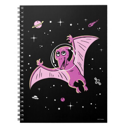 Purple Pterodactyl Dinos In Space Notebook