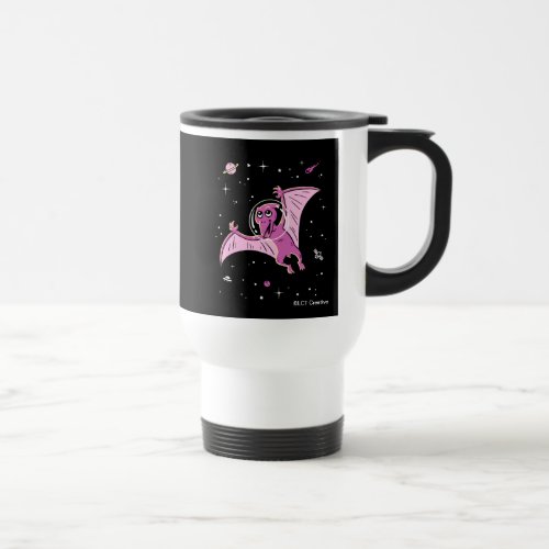 Purple Pterodactyl Dinos In Space Travel Mug