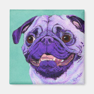 Purple Pug Magnet