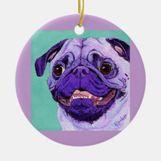 "Purple Pug" Ornament