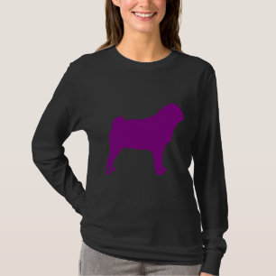 Purple Pug Silhouette Classic T-Shirt 614