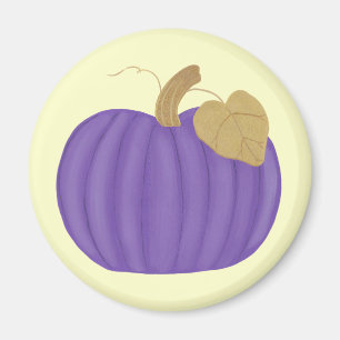 Purple Pumpkin Gold Leaf Magnets