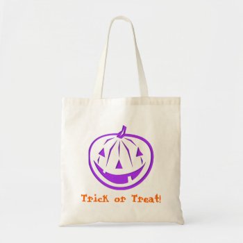 Purple Pumpkin Halloween Bag by gothicbusiness at Zazzle