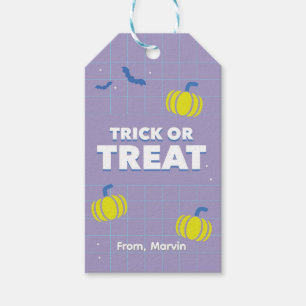 Purple Pumpkin Halloween Gift Tag