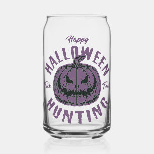 Purple Pumpkin Halloween Glass