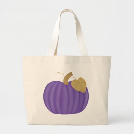 Purple Pumpkin Painting, Canvas Tote Bags