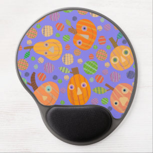 Purple Pumpkin Patch Gel Mouse Pad
